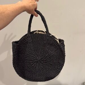 Clare v woven tote large black